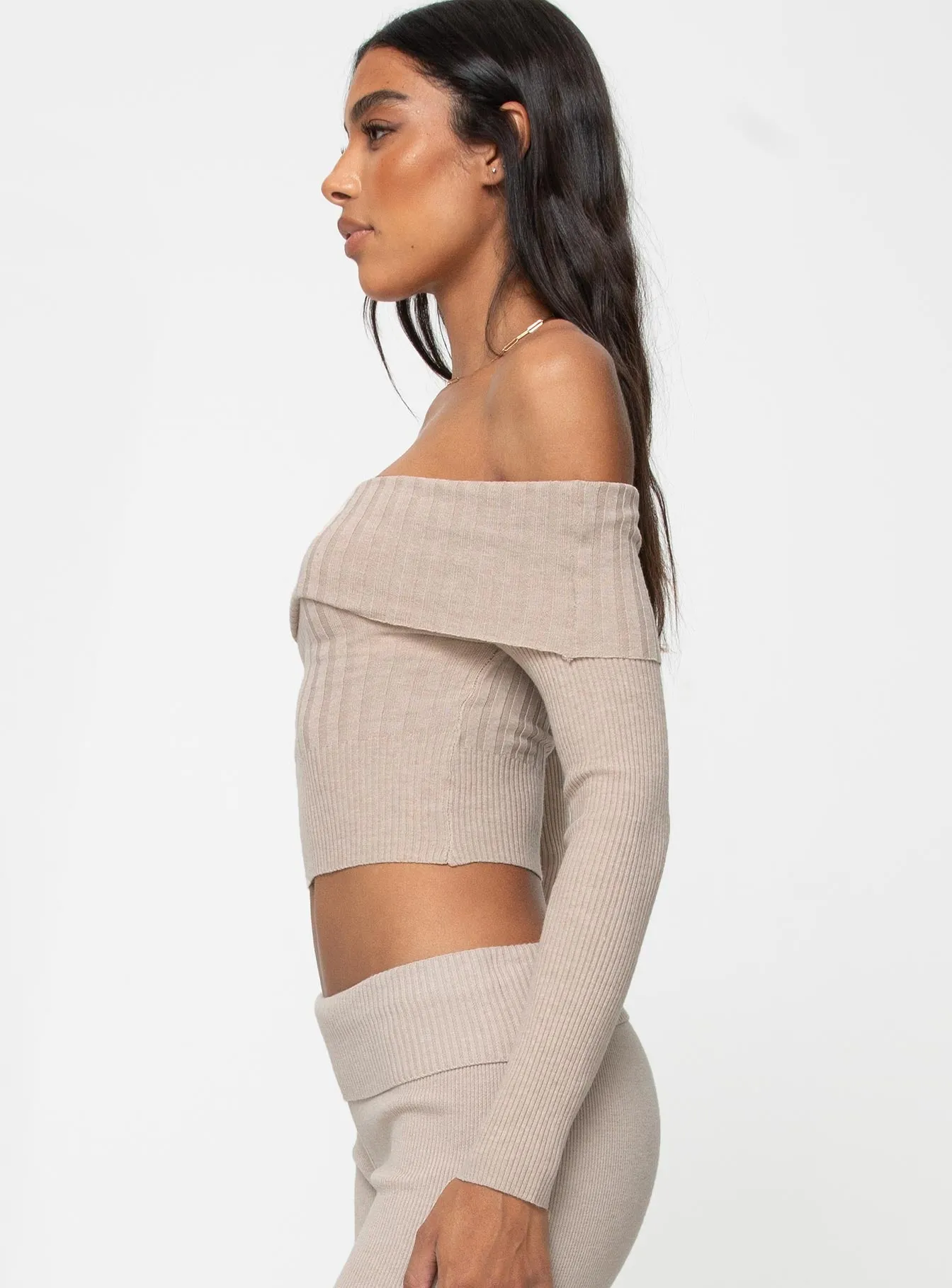 Tagula Off The Shoulder Top Beige sold by Princess Polly product image thumbnail 5
