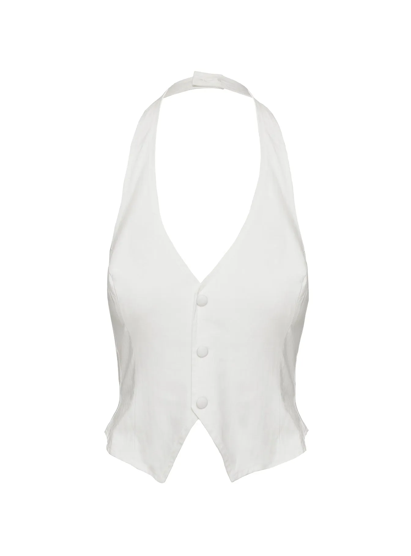 Mccarthie Halter Vest Top White sold by Princess Polly product image thumbnail 5