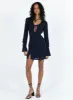 Taron Long Sleeve Mini Dress Navy sold by Princess Polly