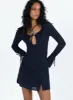 Taron Long Sleeve Mini Dress Navy sold by Princess Polly