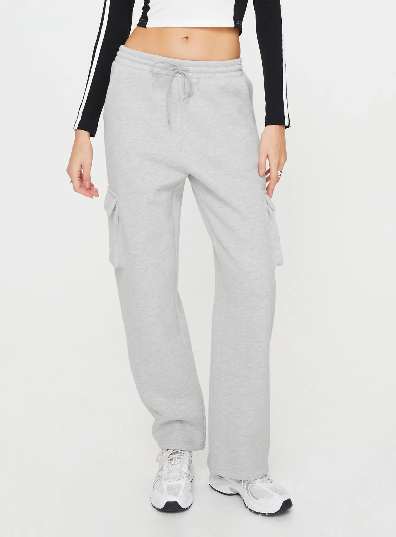 Hamner Cargo Track Pants Grey Marle sold by Princess Polly product image thumbnail 2
