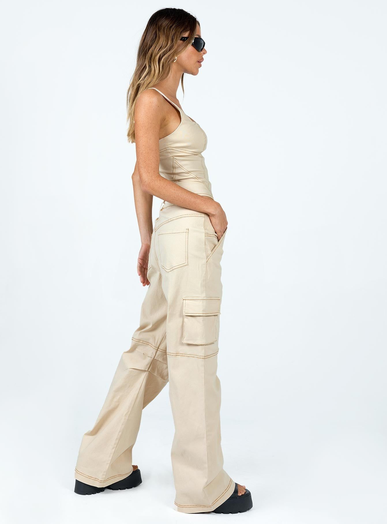 Dobson Pants Beige sold by Princess Polly product image thumbnail 4