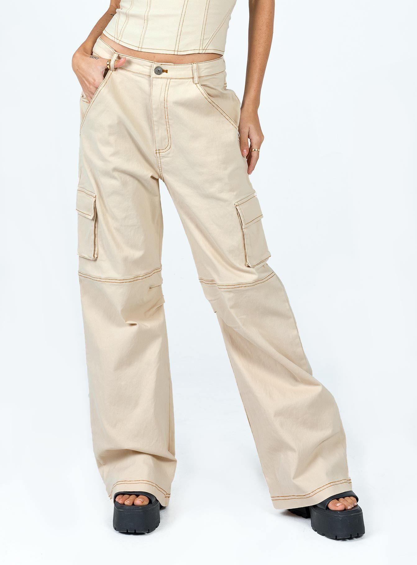 Dobson Pants Beige sold by Princess Polly product image thumbnail 2