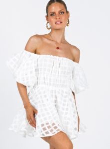 Pascali Mini Dress White sold by Princess Polly
