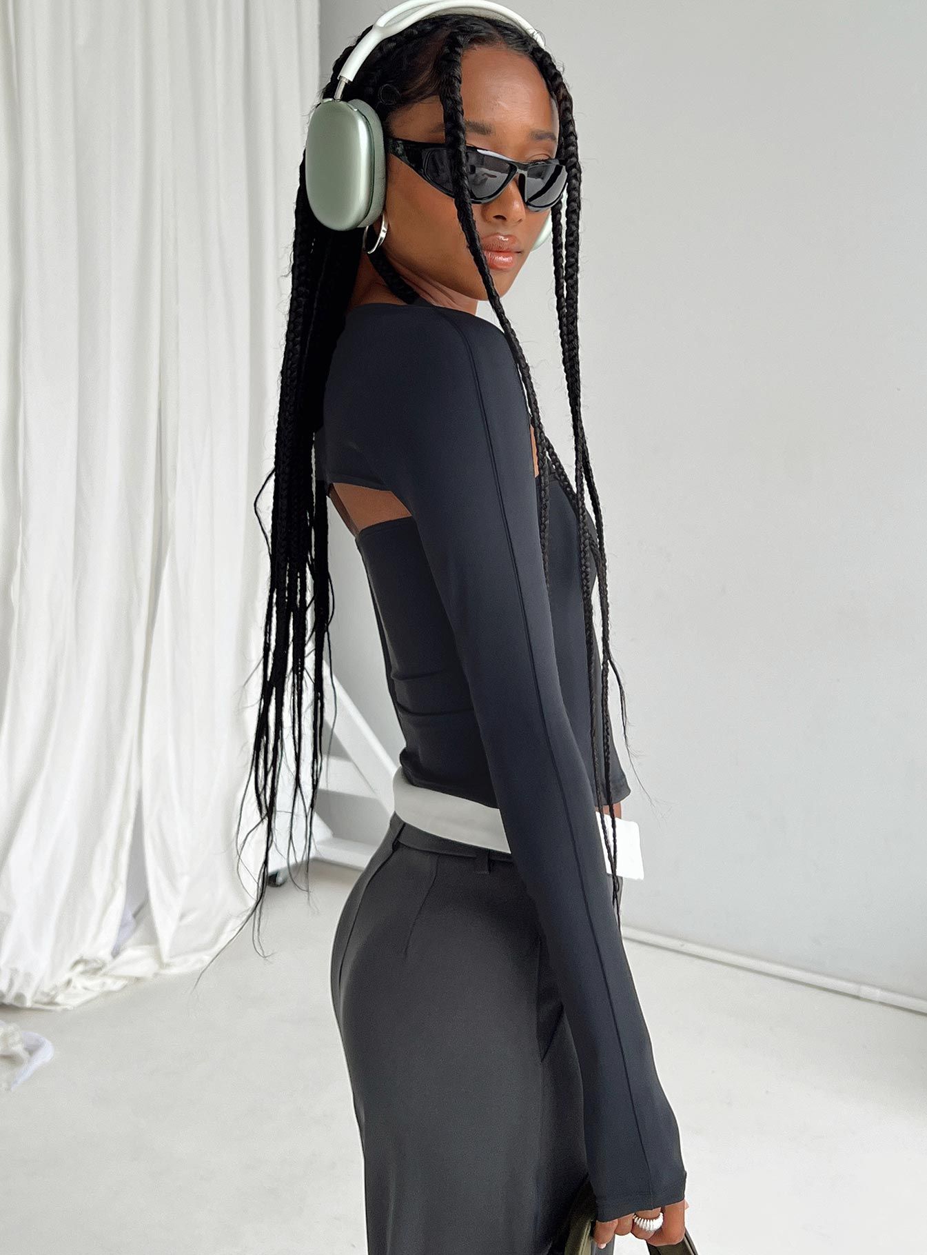 Moran Two Piece Bolero Top Black sold by Princess Polly product image thumbnail 3