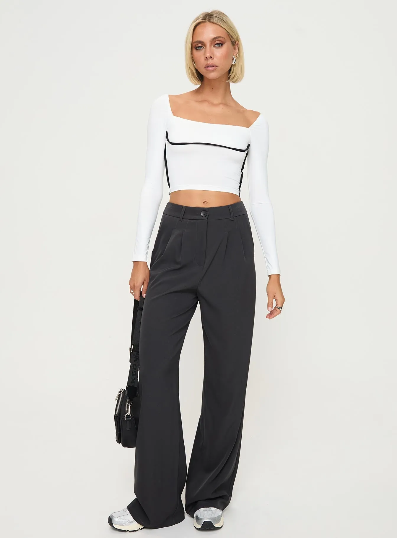 Maidenwell Contrast Long Sleeve Top White sold by Princess Polly product image thumbnail 3