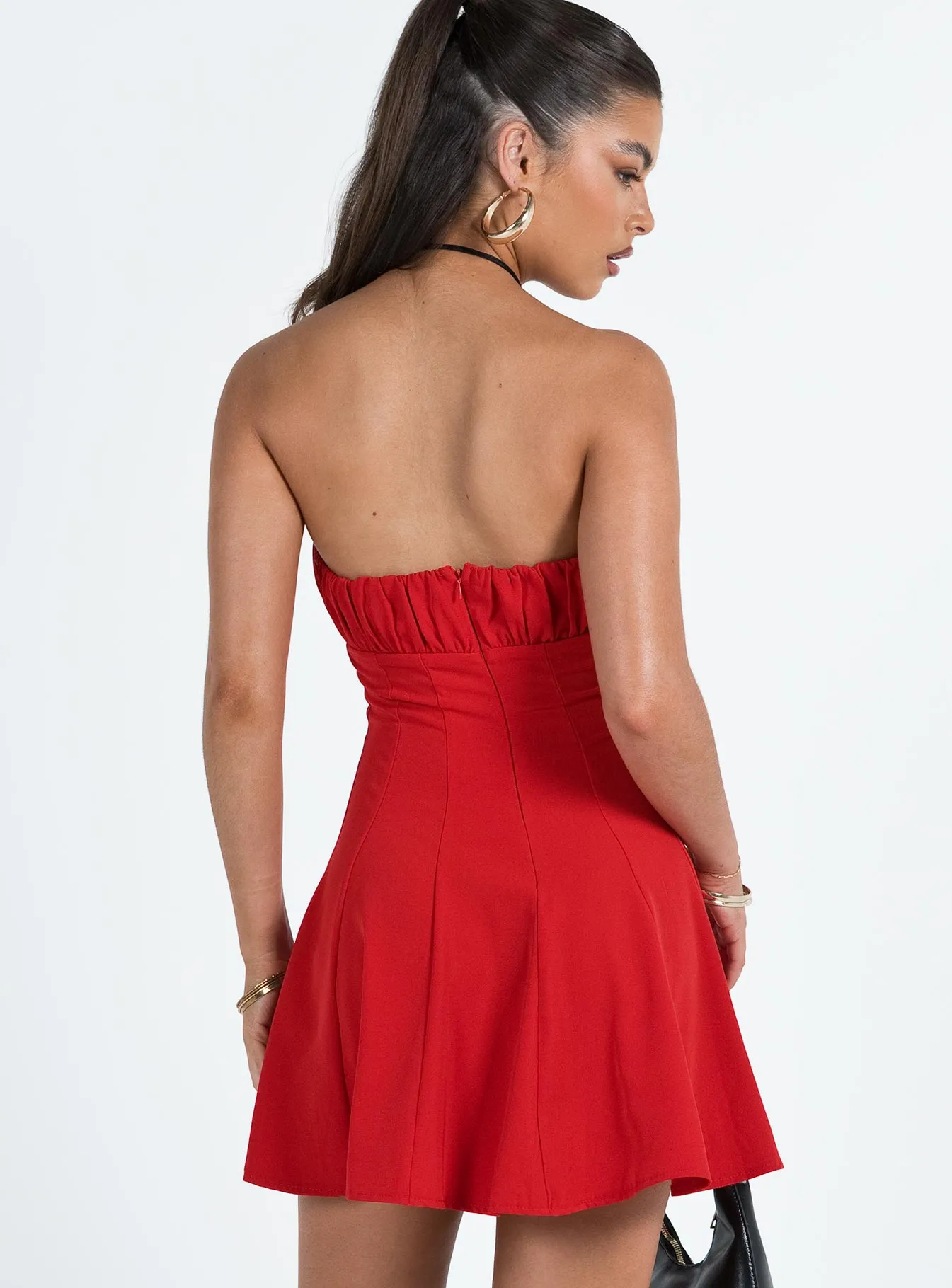 Largo Strapless Mini Dress Red sold by Princess Polly product image thumbnail 5