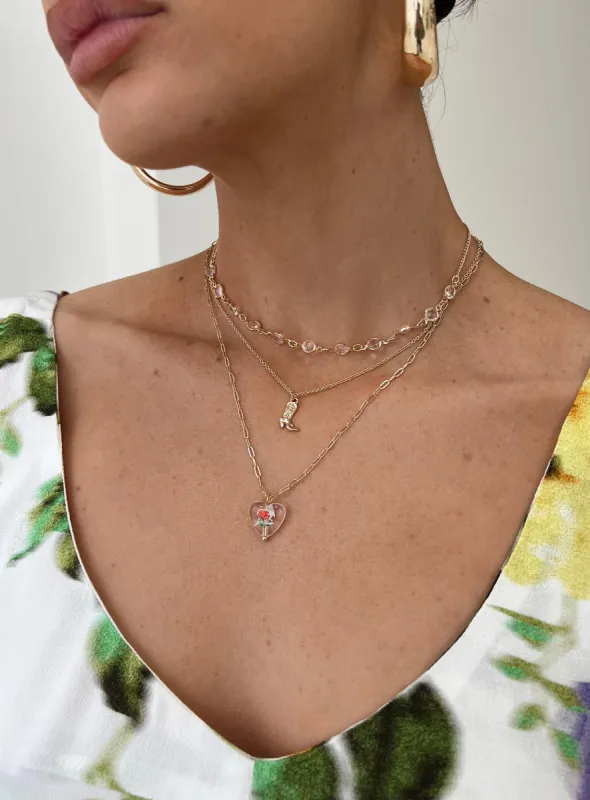 Halisse Necklace Gold sold by Princess Polly