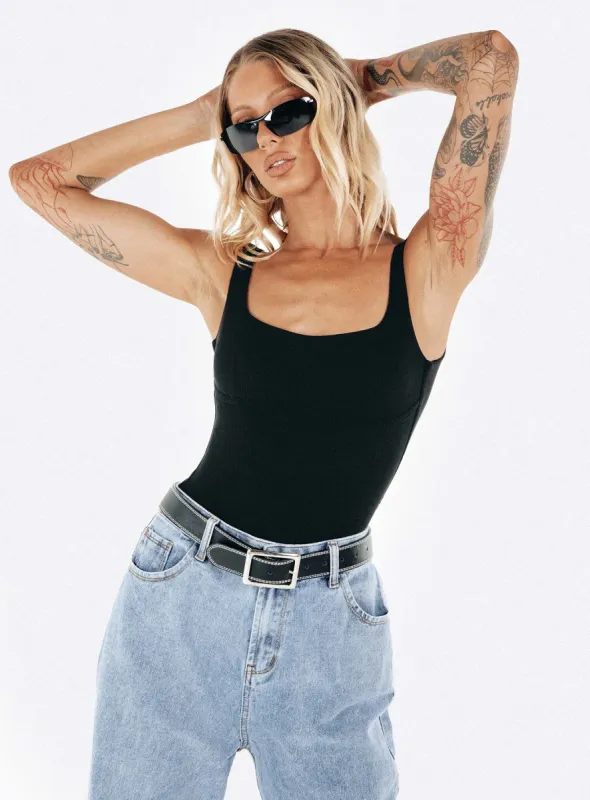 Crosby Bodysuit Black Tall sold by Princess Polly