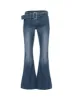 Ralbartia Stripe Belted Jeans Mid Wash sold by Princess Polly