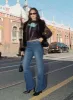 Ralbartia Stripe Belted Jeans Mid Wash sold by Princess Polly