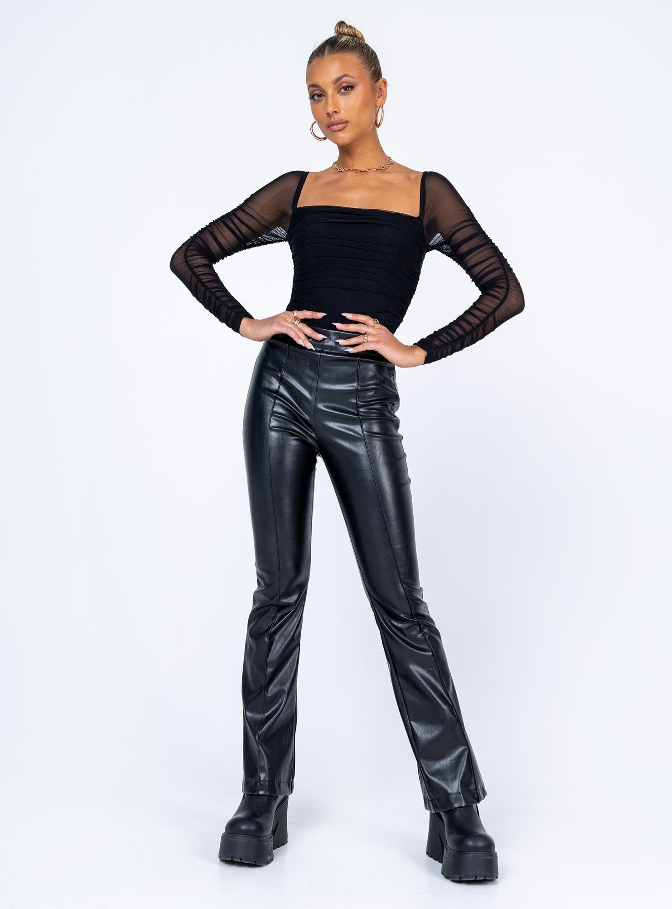 Delany Bodysuit Black Tall sold by Princess Polly product image thumbnail 4