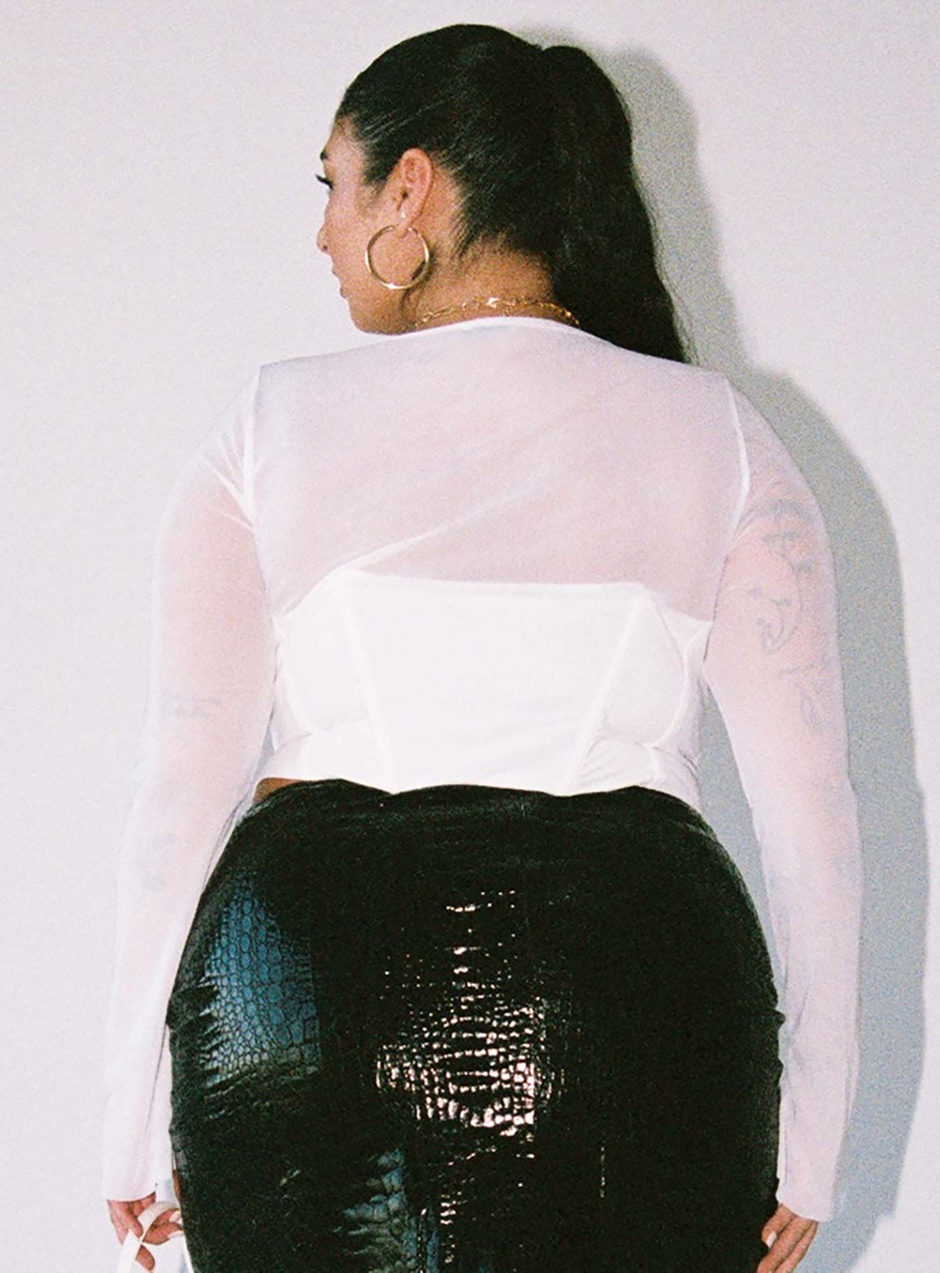 Lovitt Long Sleeve Top White Curve sold by Princess Polly product image thumbnail 4