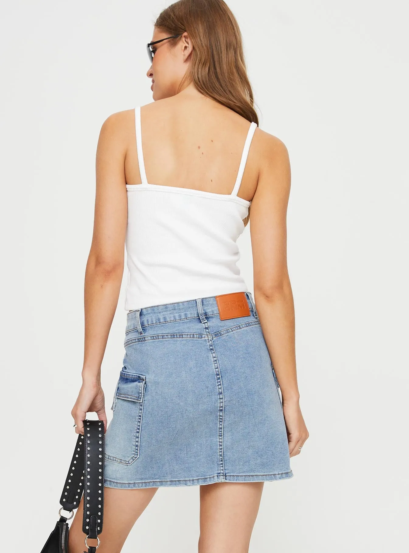 Winthrop Denim Mini Skirt Mid Wash sold by Princess Polly product image thumbnail 4