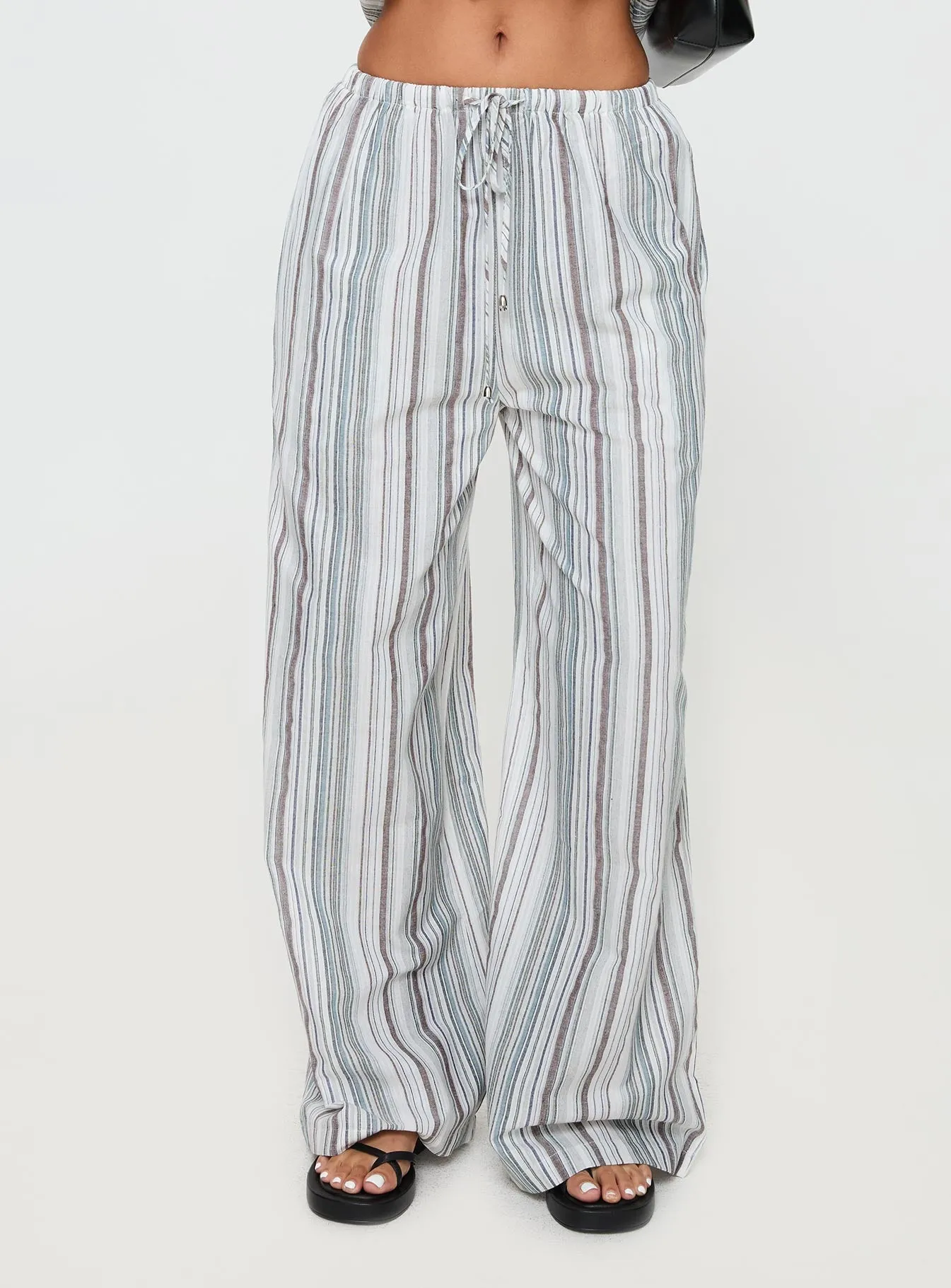 Flutters Pants White / Blue Stripe sold by Princess Polly product image thumbnail 2