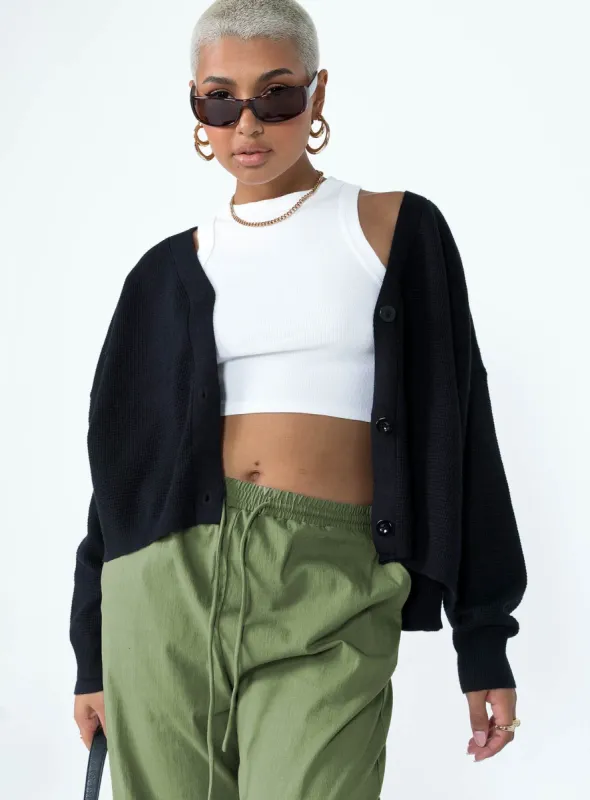 Theo Cardigan Black sold by Princess Polly