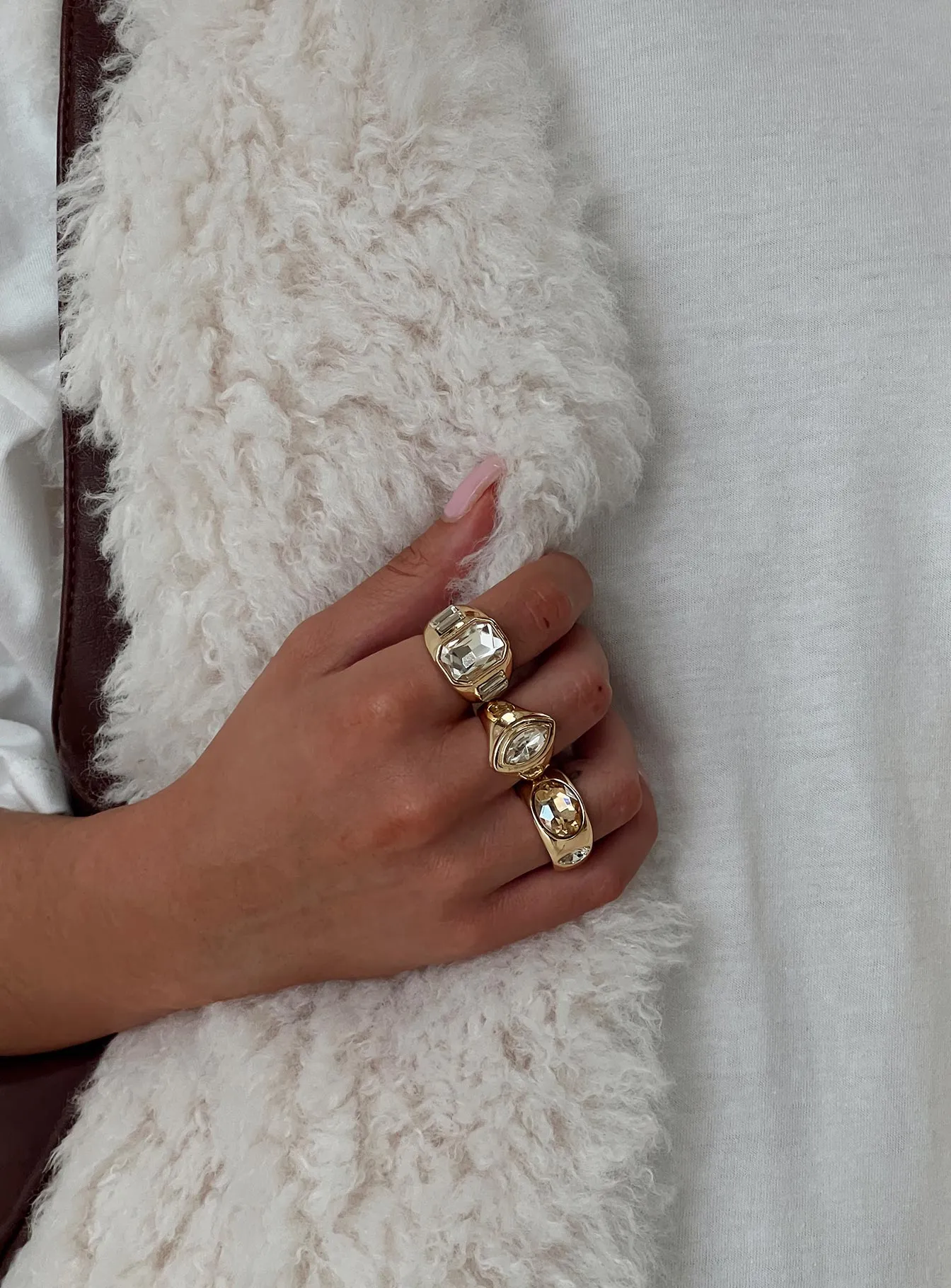 Mi Scusi Ring Pack Gold sold by Princess Polly