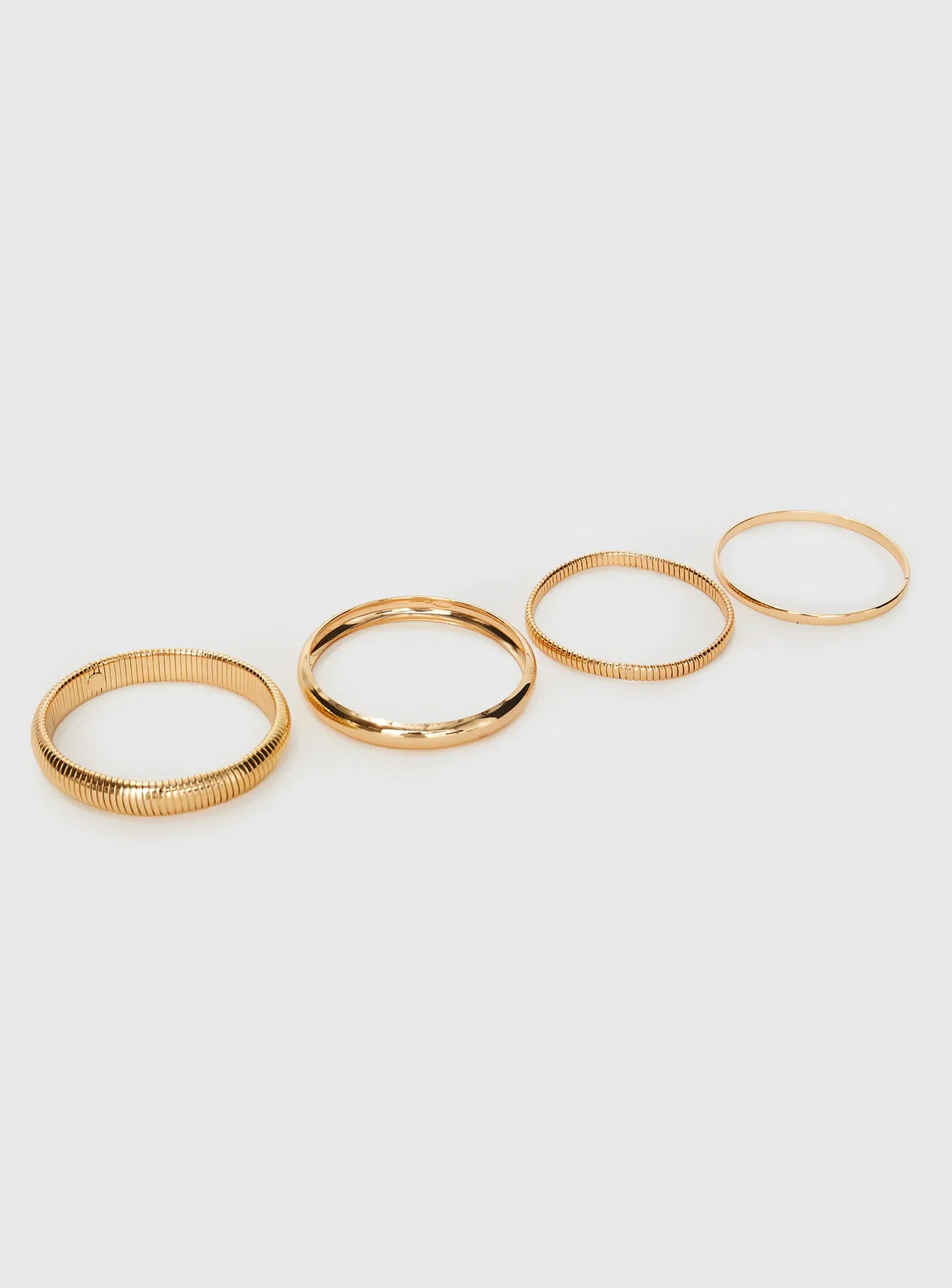 Dapperton Bangle Set Gold sold by Princess Polly product image thumbnail 2