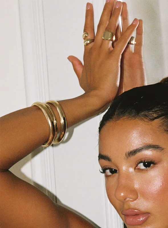 Dapperton Bangle Set Gold sold by Princess Polly
