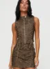Ceejay Faux Leather Top Brown sold by Princess Polly