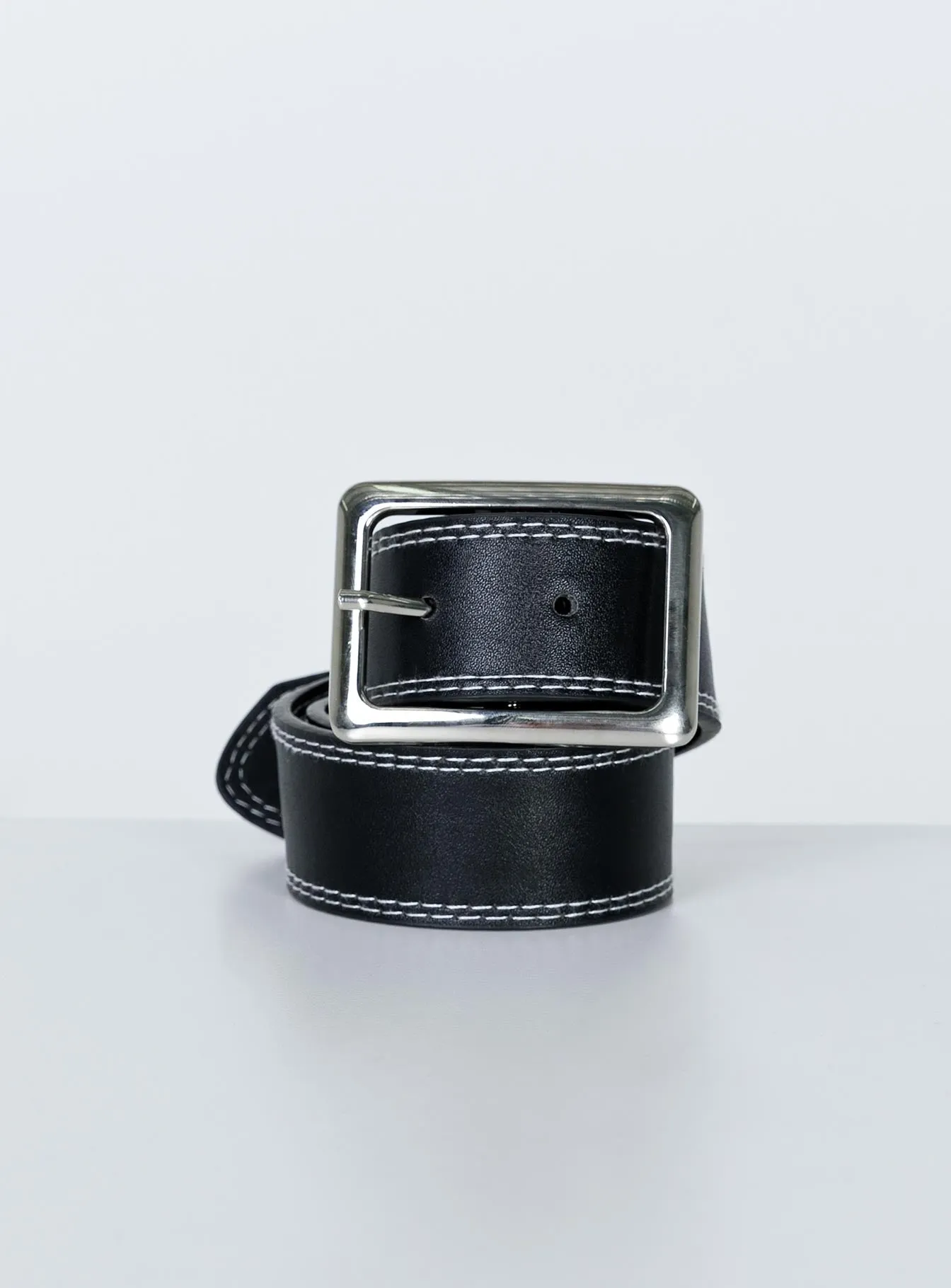 Sydney Contrast Stitch Belt Black sold by Princess Polly product image thumbnail 2