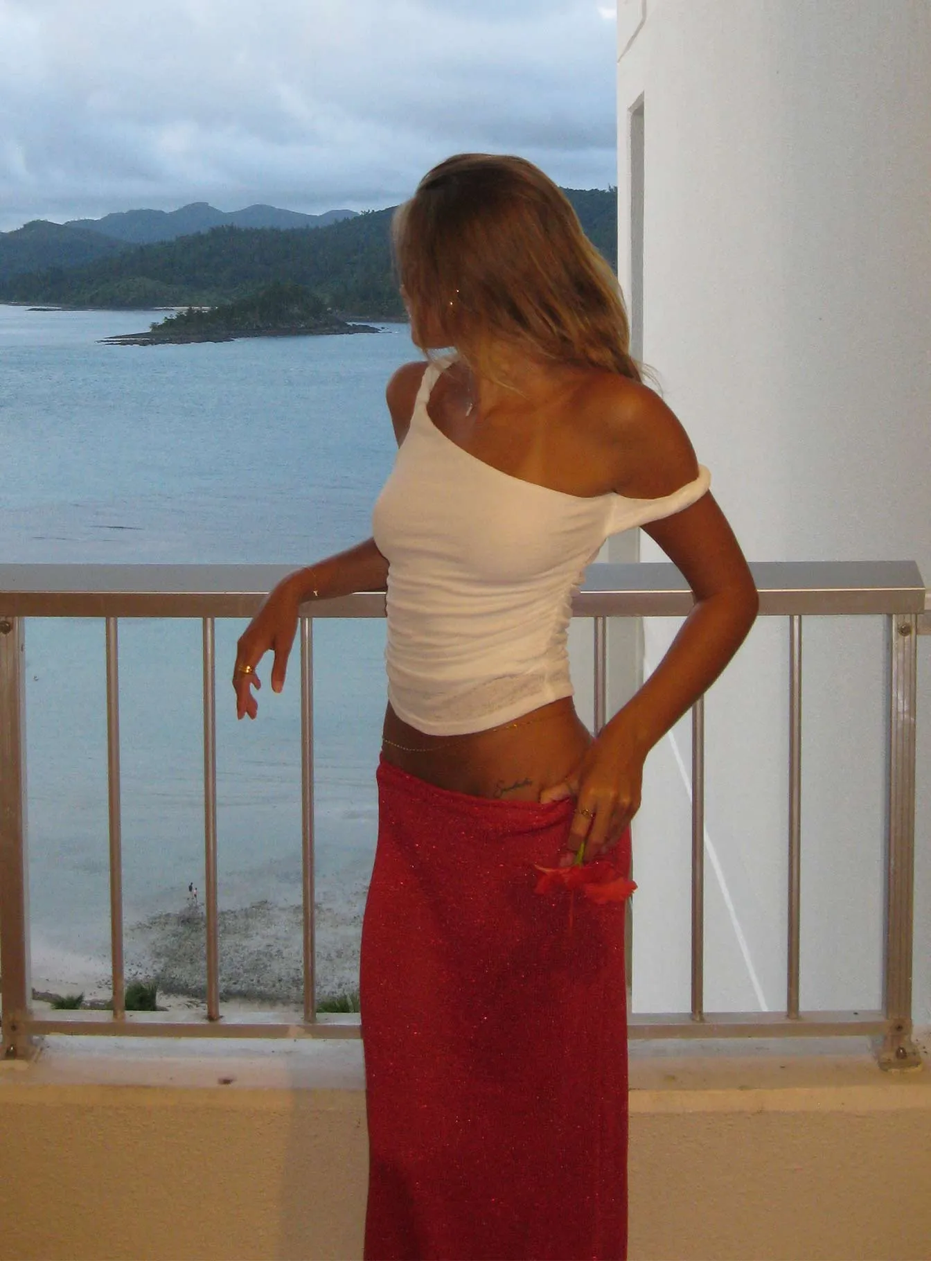 Messenger One Shoulder Top White sold by Princess Polly