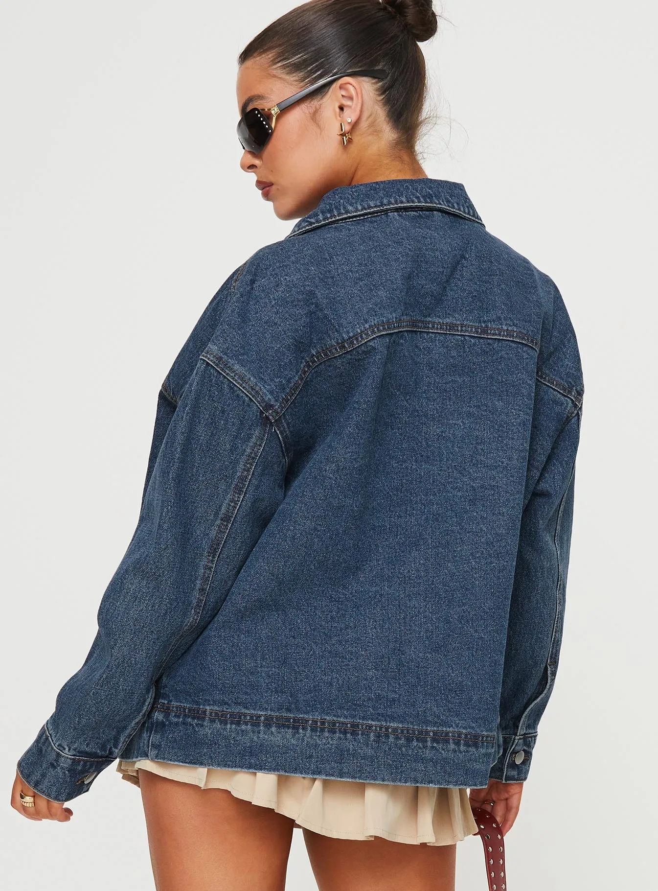 Goldsmith Denim Bomber Jacket Mid Wash sold by Princess Polly product image thumbnail 5