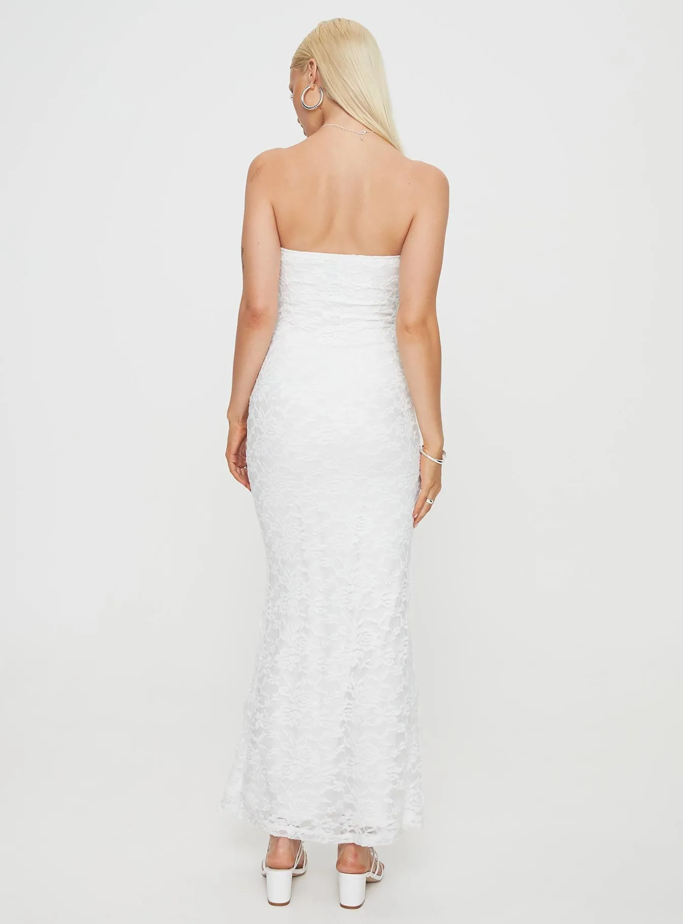 Lavelle Strapless Maxi Dress White sold by Princess Polly product image thumbnail 5