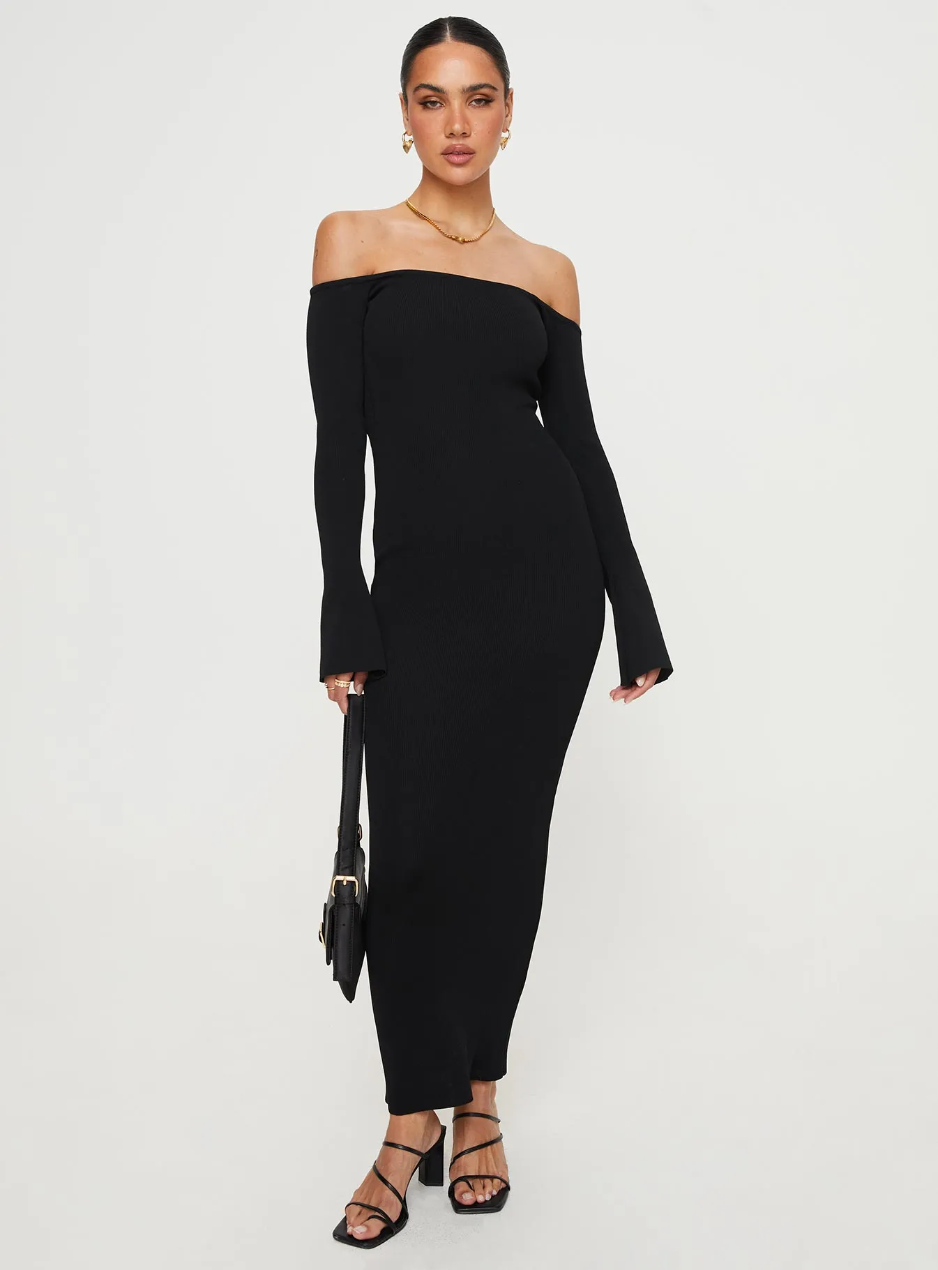 Parisa Off The Shoulder Maxi Dress Black sold by Princess Polly product image thumbnail 3