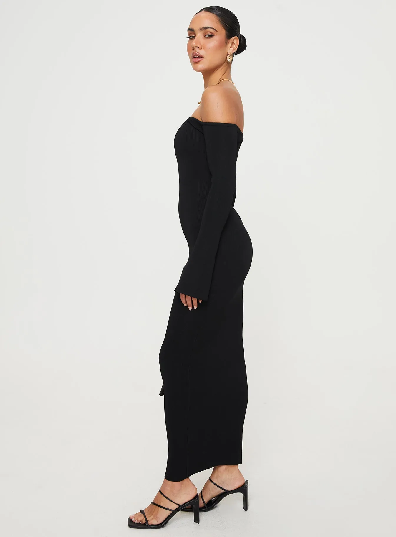 Parisa Off The Shoulder Maxi Dress Black sold by Princess Polly product image thumbnail 4
