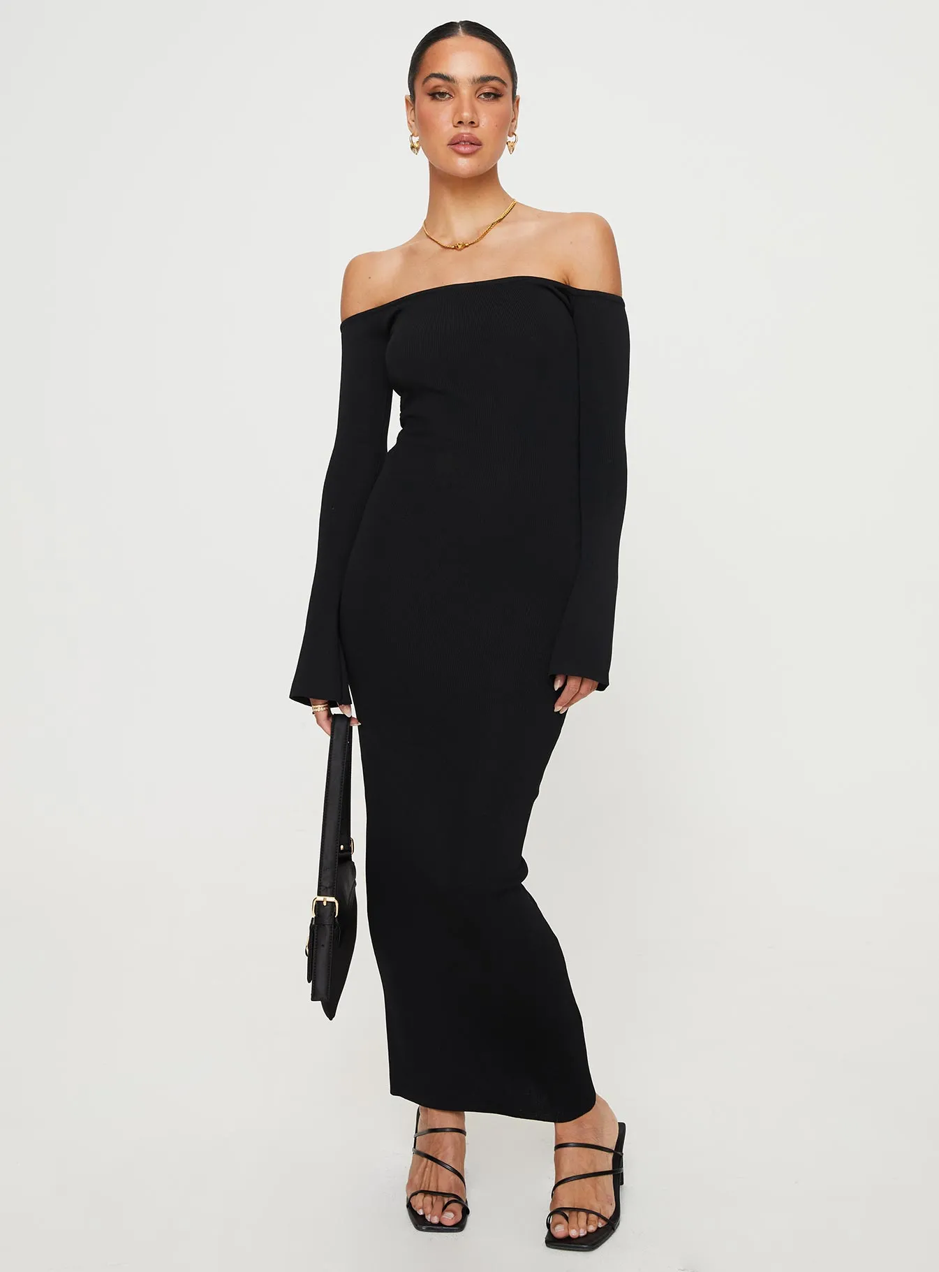 Parisa Off The Shoulder Maxi Dress Black sold by Princess Polly product image thumbnail 2