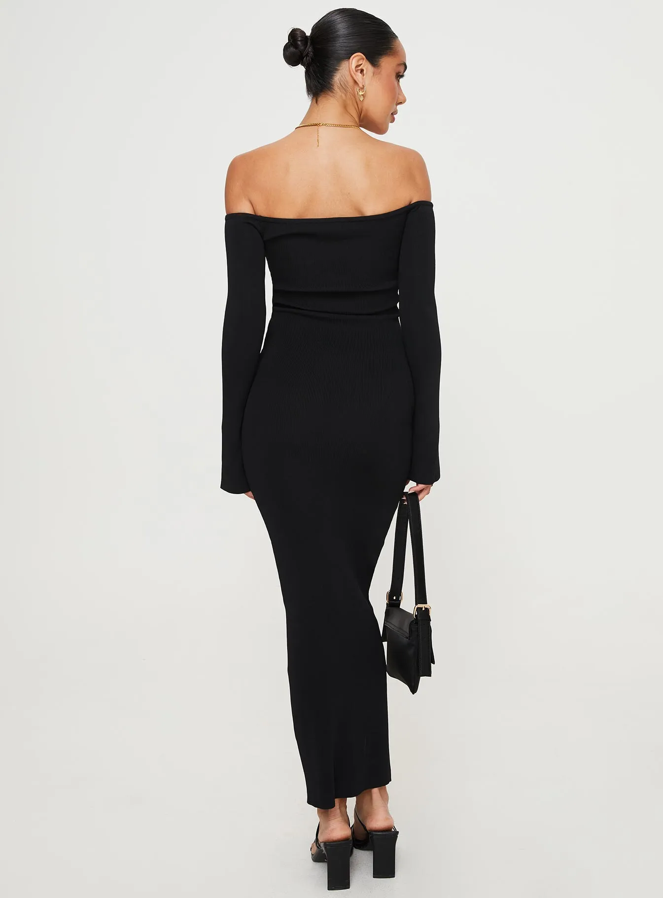 Parisa Off The Shoulder Maxi Dress Black sold by Princess Polly product image thumbnail 5