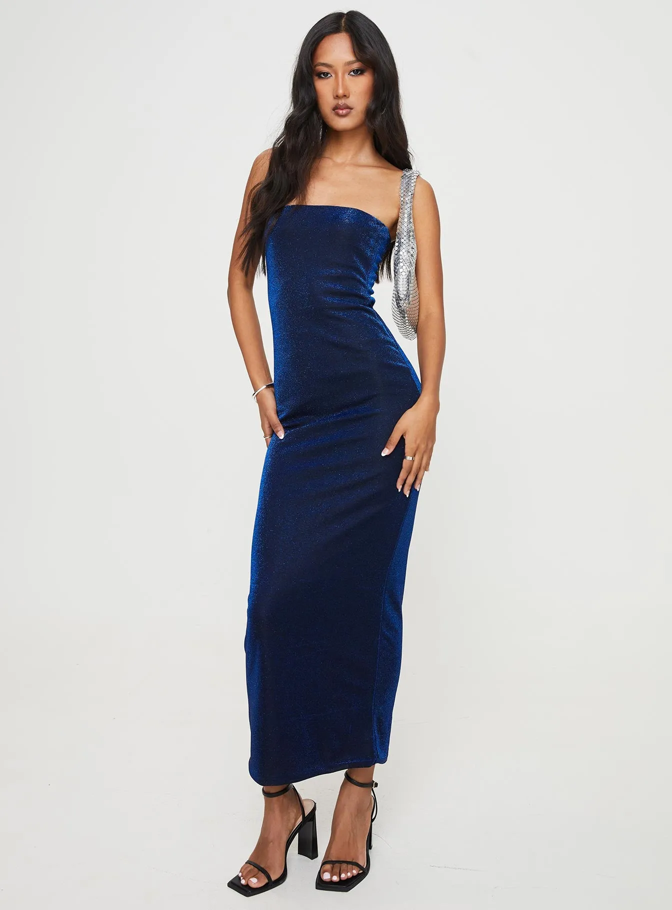 Samper Strapless Maxi Dress Navy Lower Impact sold by Princess Polly product image thumbnail 2