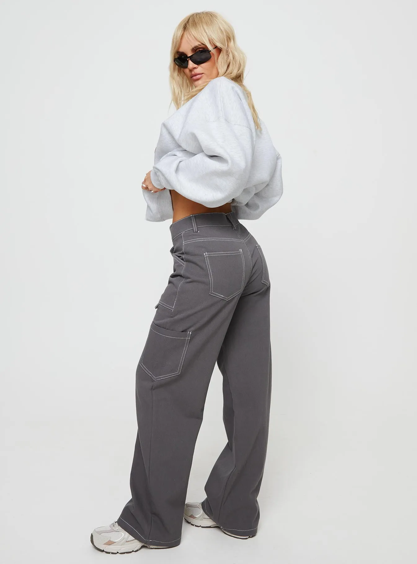 Hellier Cargo Pant Slate sold by Princess Polly product image thumbnail 3