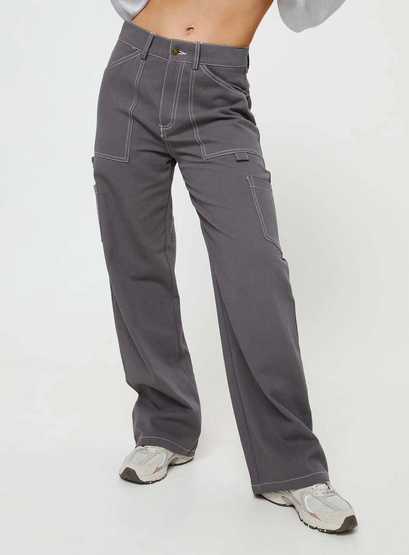 Hellier Cargo Pant Slate sold by Princess Polly