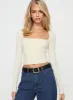 Back In Time Long Sleeve Top Cream sold by Princess Polly