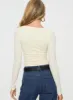 Back In Time Long Sleeve Top Cream sold by Princess Polly
