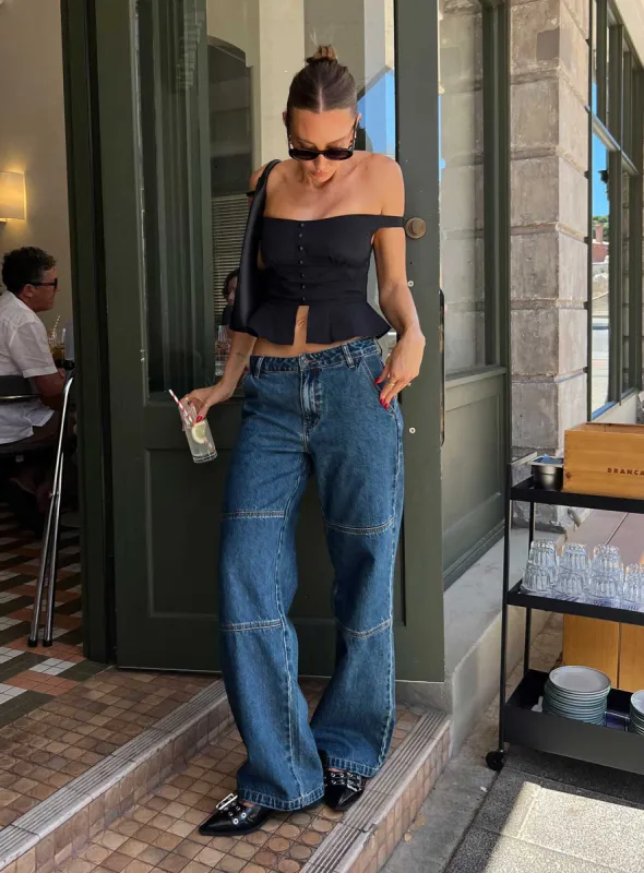 Freedom Jeans Blue Denim sold by Princess Polly