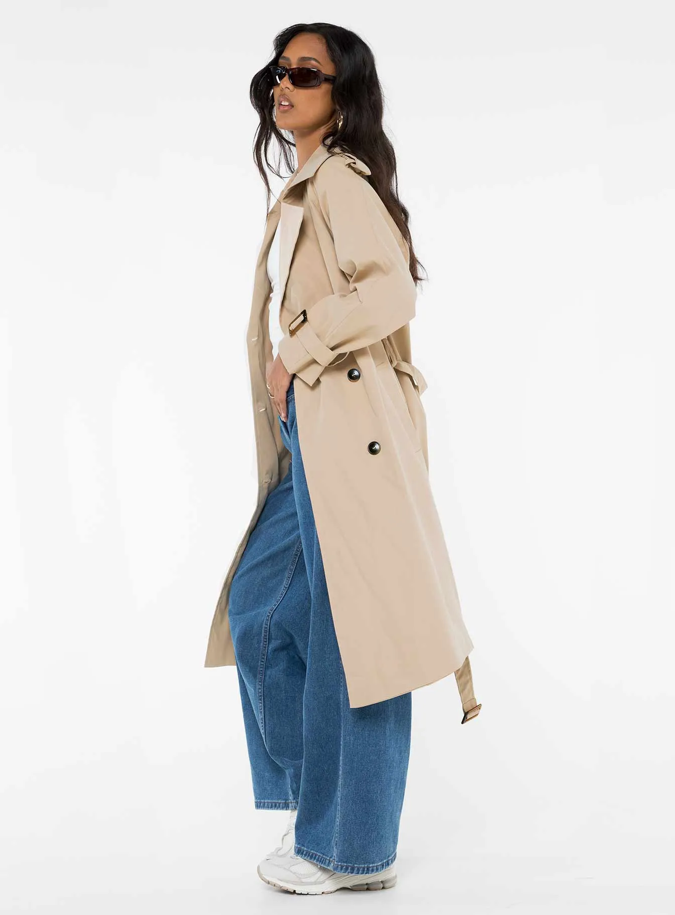 Westwind Trench Coat Natural sold by Princess Polly product image thumbnail 4