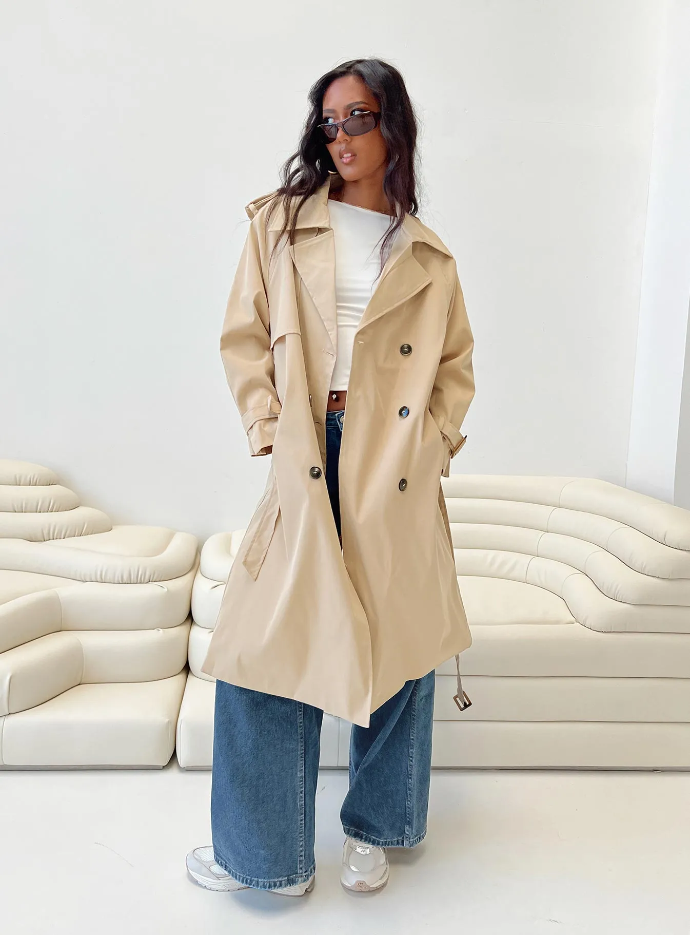 Westwind Trench Coat Natural sold by Princess Polly