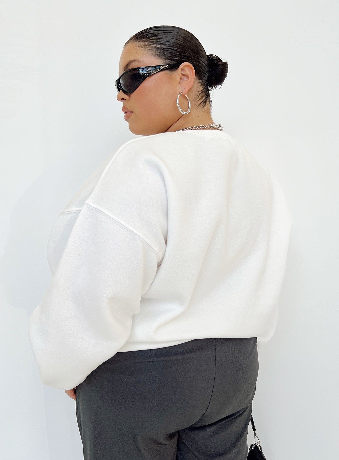 Palm Springs Sweatshirt White Curve sold by Princess Polly product image thumbnail 4