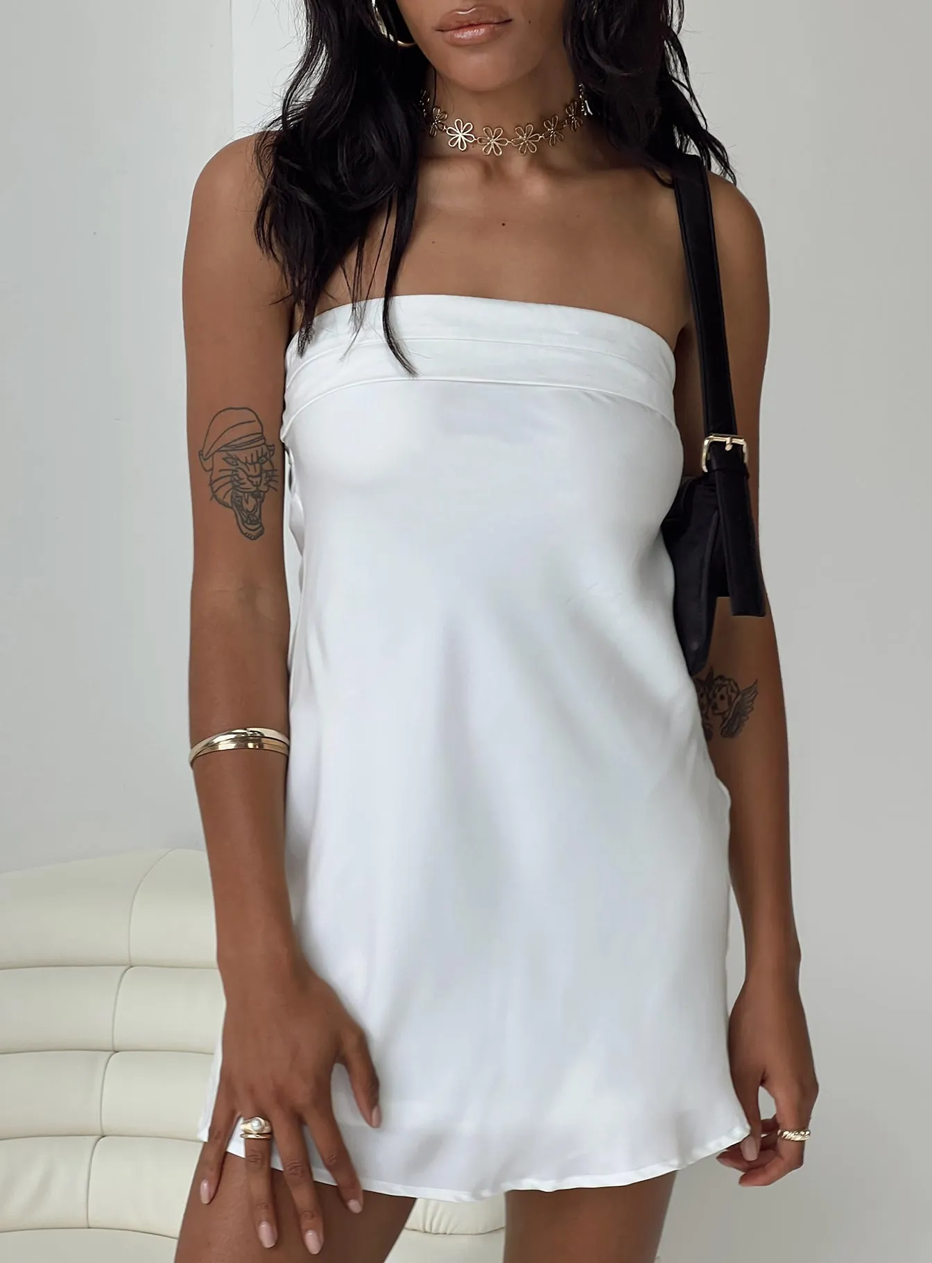 Phillipa Mini Dress White sold by Princess Polly product image thumbnail 2
