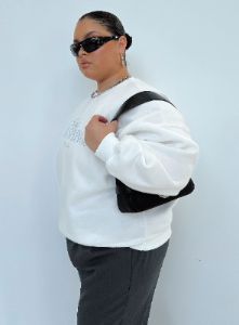 Palm Springs Sweatshirt White Curve sold by Princess Polly