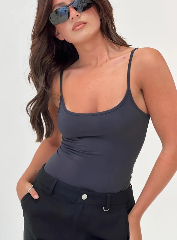 Geary Bodysuit Grey Petite sold by Princess Polly