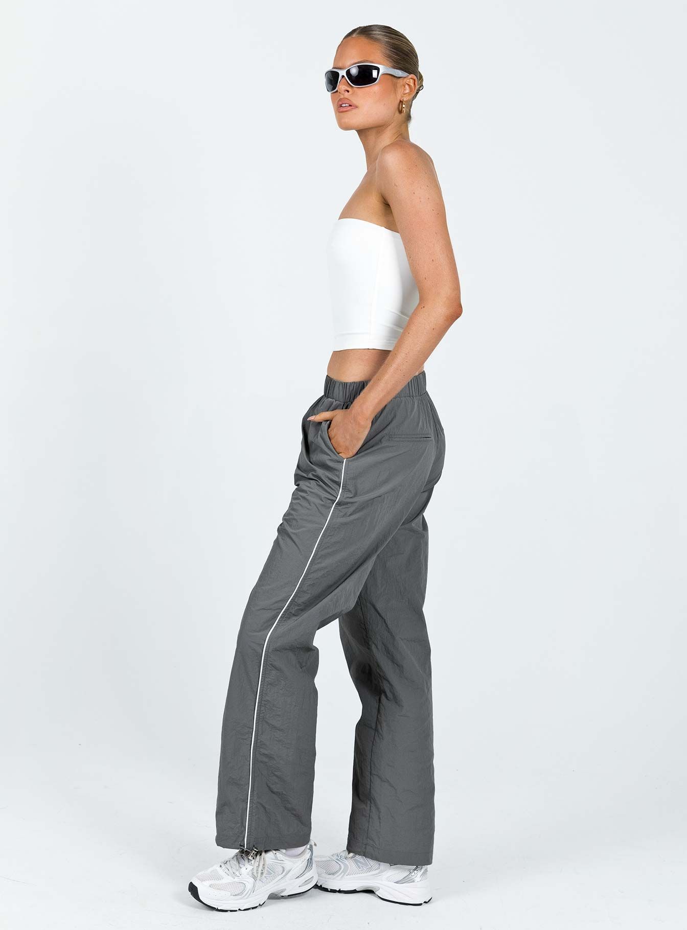 Downtown Parachute Pants Slate sold by Princess Polly product image thumbnail 3