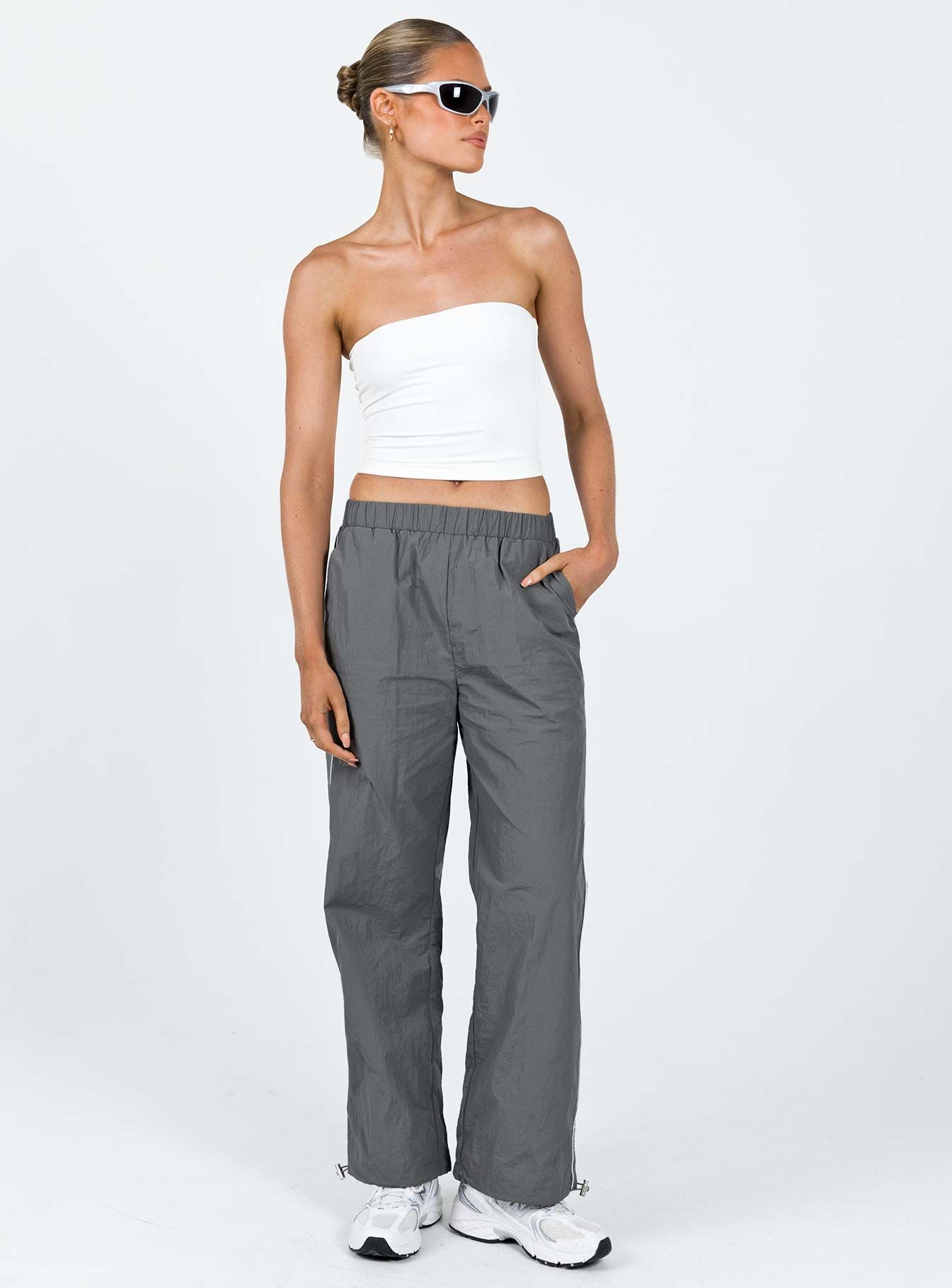Downtown Parachute Pants Slate sold by Princess Polly product image thumbnail 2