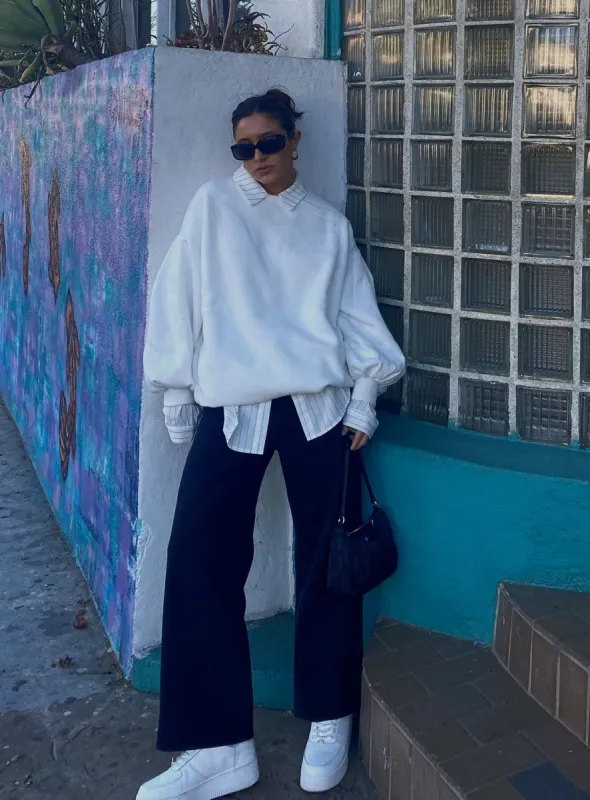 Corrie Sweater Mini Dress White sold by Princess Polly