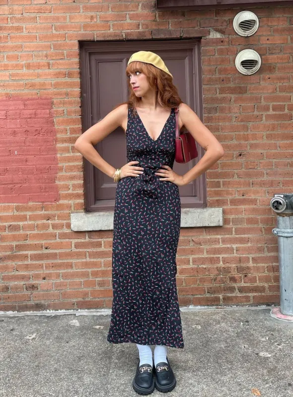 Garrick Maxi Dress Black / Red sold by Princess Polly