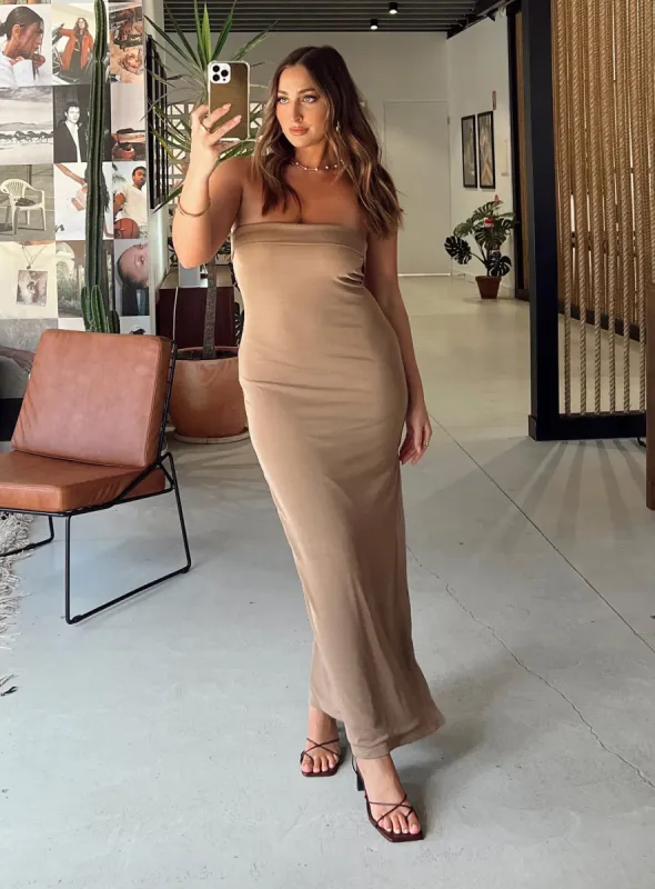 Ashington Maxi Dress Brown sold by Princess Polly