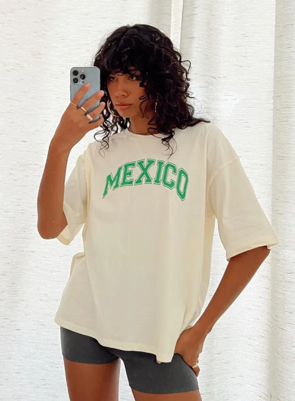 Mexico Graphic Tee Off White sold by Princess Polly